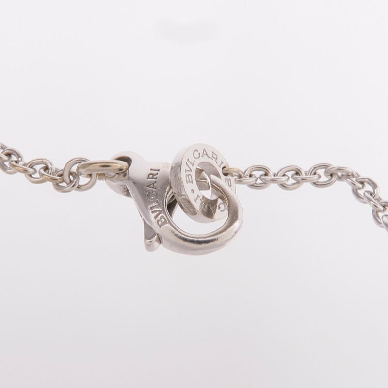 BVLGARI 18K白金Parentesi Cocktail Necklace藍色黃玉/鑽石項鍊-4