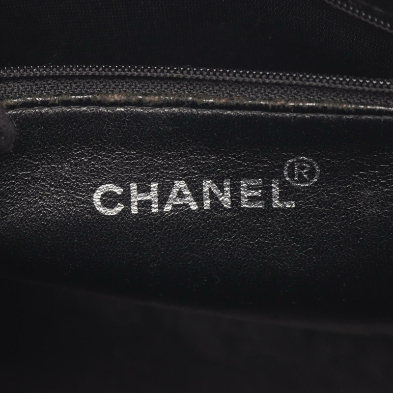 香奈兒 (CHANEL) Medallion Tote Handbag A01804 皮革粒面小牛皮 黑色 SHW 二手 CC-3