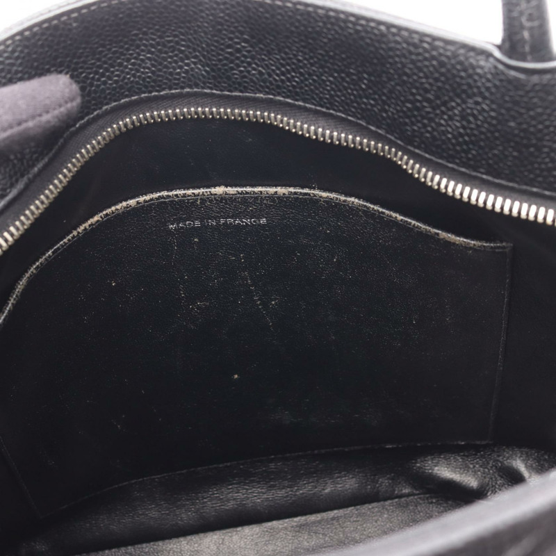 香奈兒 (CHANEL) Medallion Tote Handbag A01804 皮革粒面小牛皮 黑色 SHW 二手 CC-5