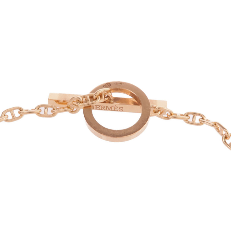 HERMES 18K玫瑰金Chaine d'ancre Contour Bracelet鑽石手鏈-4