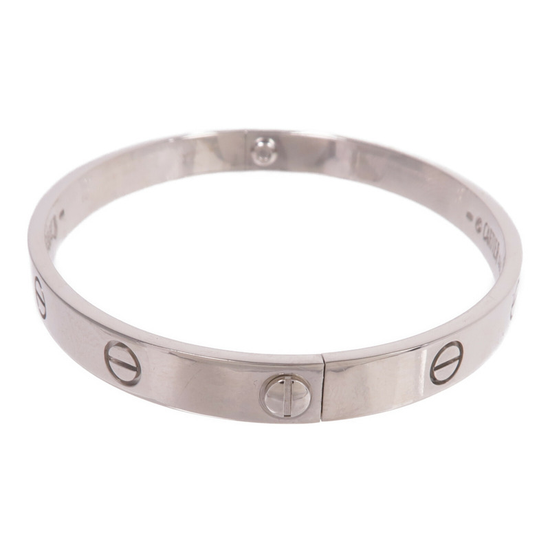CARTIER 18K白金Love Bracelet手鐲Cartier#19-1