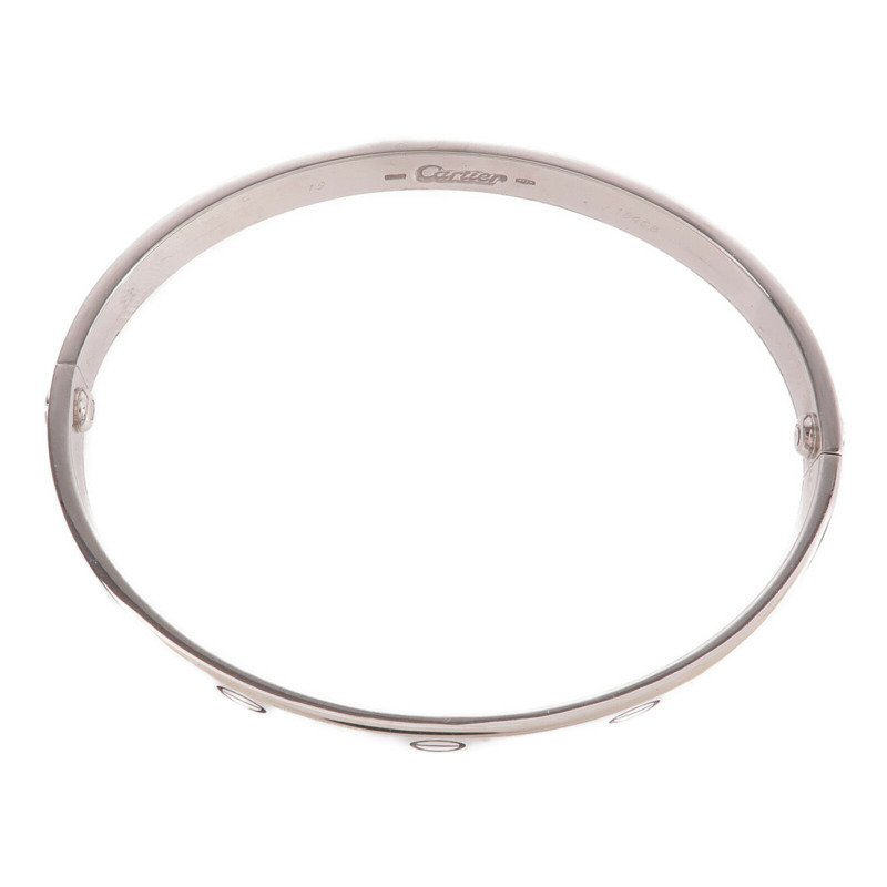 CARTIER 18K白金Love Bracelet手鐲Cartier#19-3