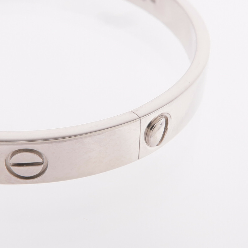 CARTIER 18K白金Love Bracelet手鐲Cartier#19-5