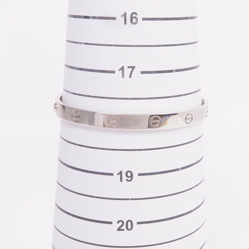 CARTIER 18K白金Love Bracelet手鐲Cartier#19-10