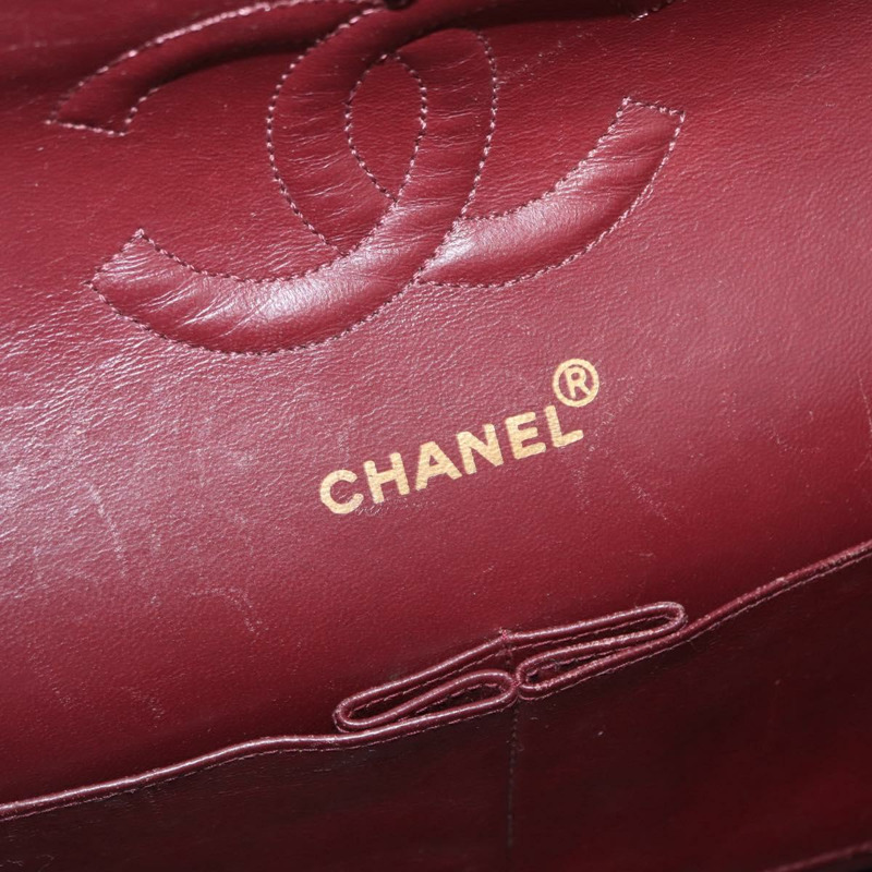 【日本直送】香奈兒 Chain Matelasse 25 單肩包，羊皮材質，黑色，金色雙C標誌，正品 ka829SAV-23