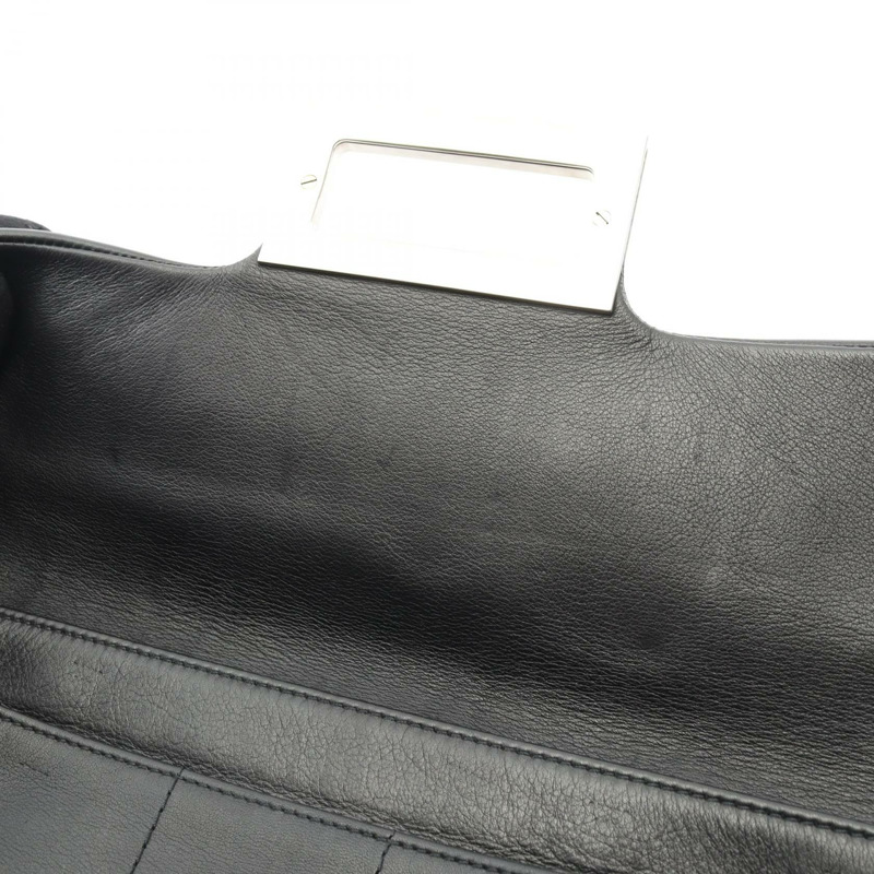 香奈兒 2.55 巧克力棒單肩手提包 黑色真皮 二手 女士-5