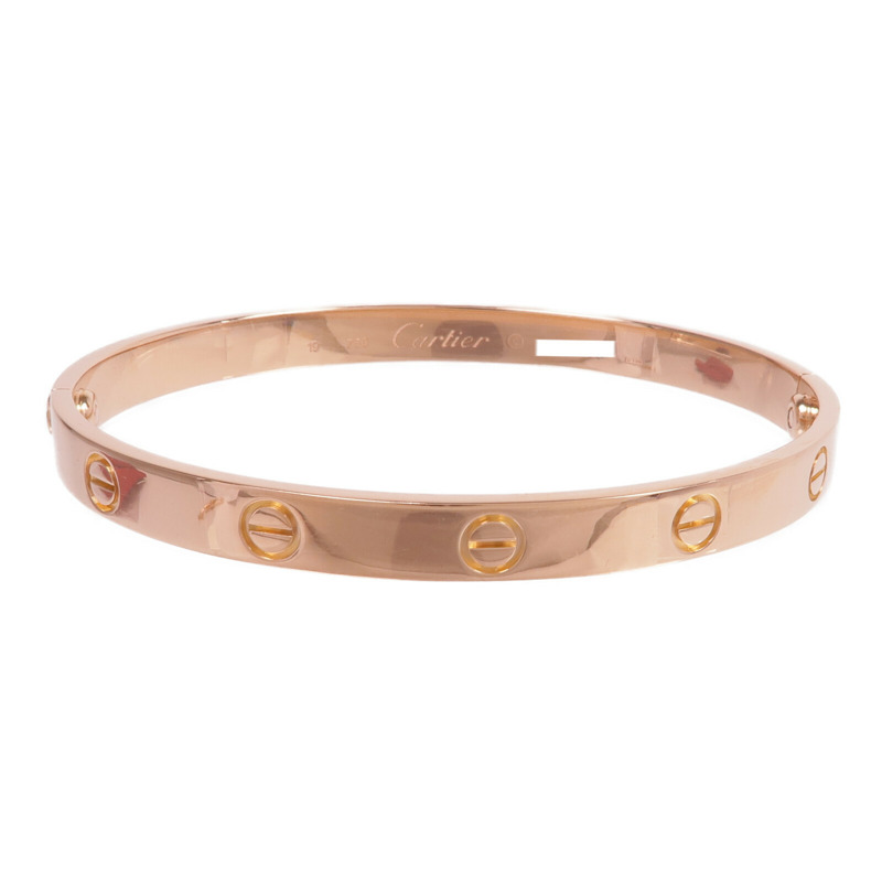 CARTIER 18K玫瑰金Love Bracelet手鐲Cartier#19-0