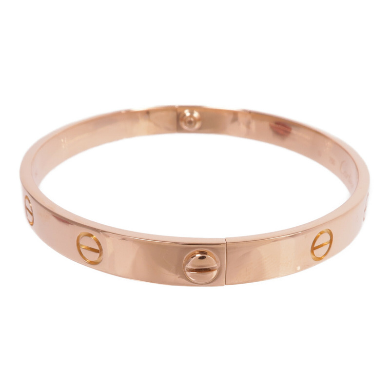 CARTIER 18K玫瑰金Love Bracelet手鐲Cartier#19-1