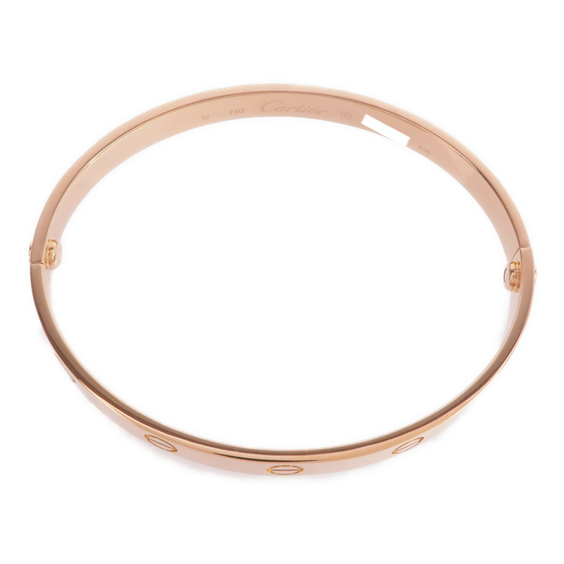 CARTIER 18K玫瑰金Love Bracelet手鐲Cartier#19-3
