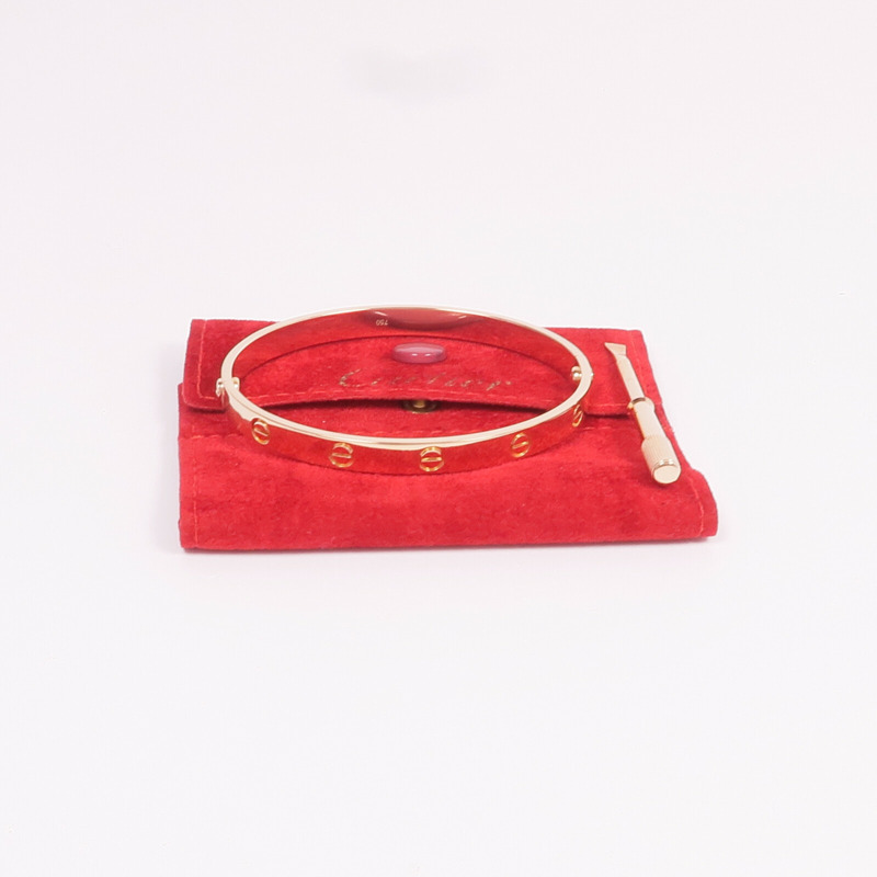 CARTIER 18K玫瑰金Love Bracelet手鐲Cartier#19-8