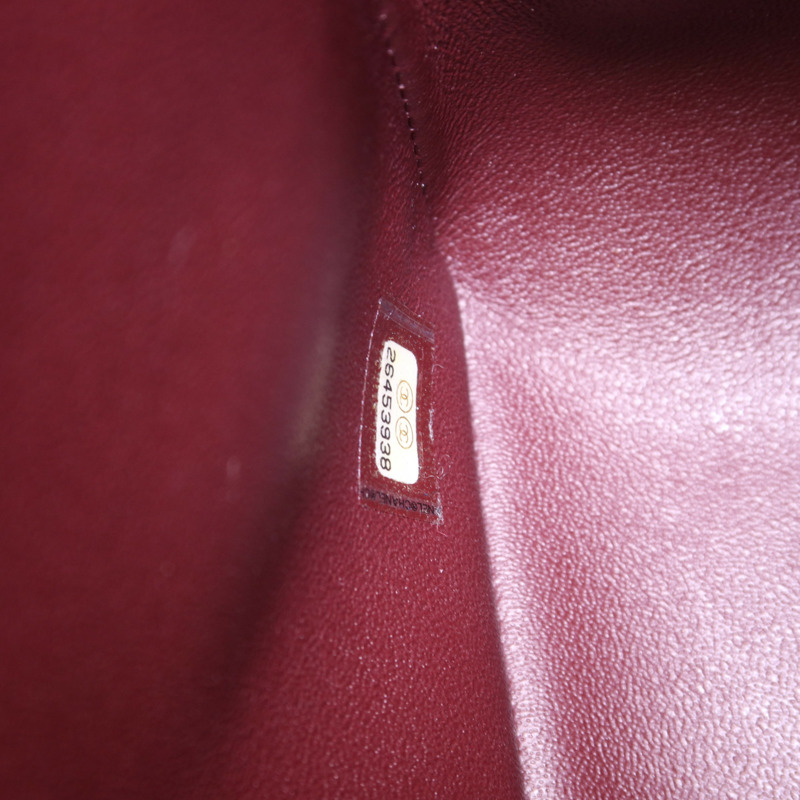 CHANEL 羊皮皮革Large Classic 銀扣鏈帶肩背袋-8