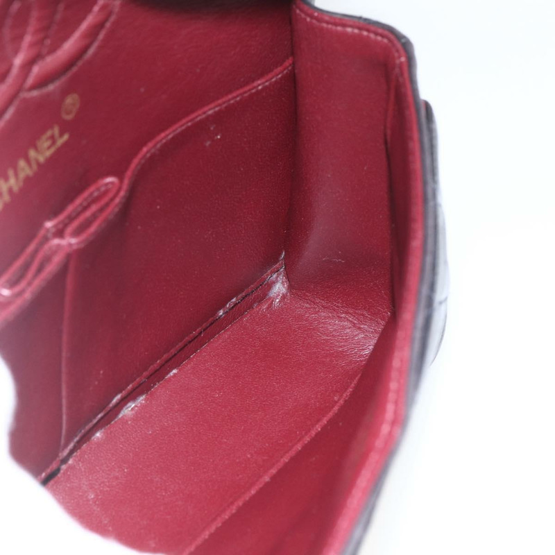 【日本直送】香奈兒雙蓋絎縫25鏈條包，羊皮材質，黑色金色雙C標誌，正品編號157061SAV-18