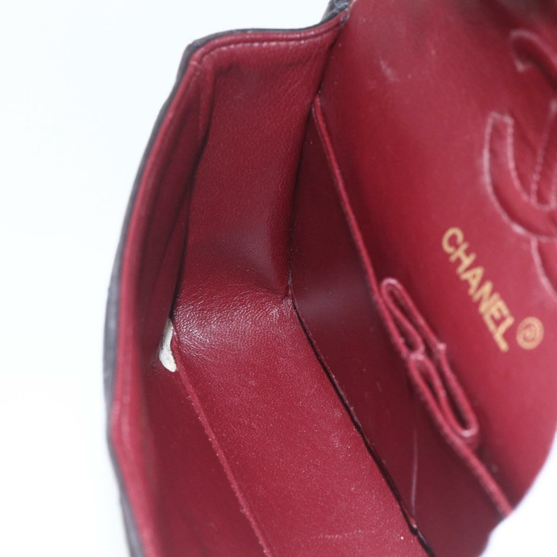 【日本直送】香奈兒雙蓋絎縫25鏈條包，羊皮材質，黑色金色雙C標誌，正品編號157061SAV-19