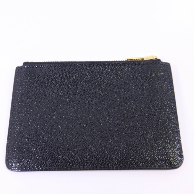 HERMES Chevre Mysore皮革Roulis Slim金扣錢包Noir-9