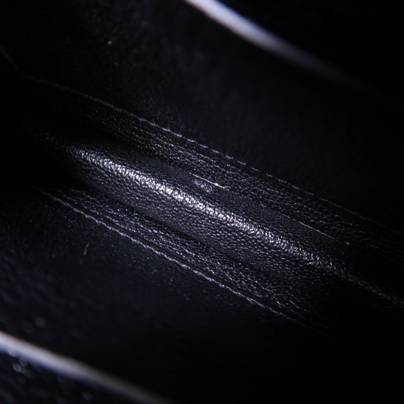 HERMES Chevre Mysore皮革Roulis Slim金扣錢包Noir-15