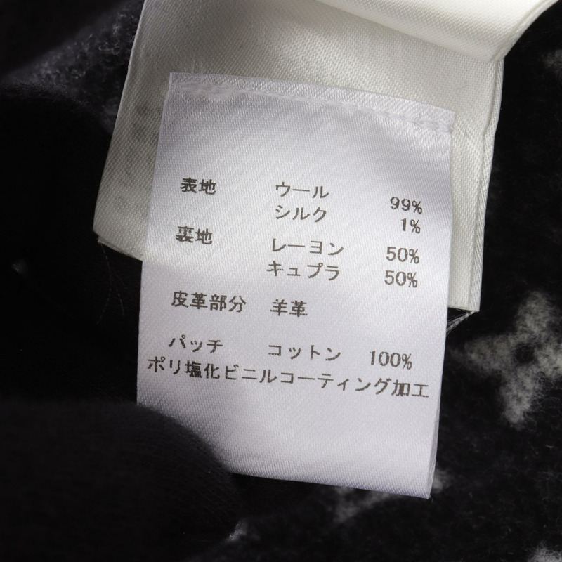 路易威登 Monogram 連帽裹身大衣 其他外套 羊毛絲綢 黑色 二手 女士-4