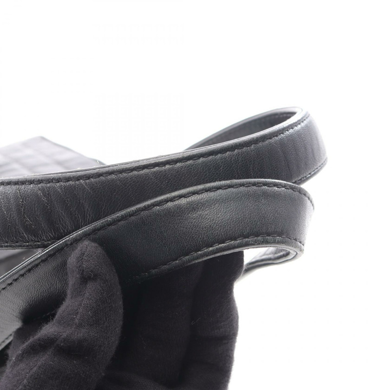 香奈兒巧克力棒單肩托特包,羊皮材質,黑色,金色五金,二手,Coco CC標誌-5