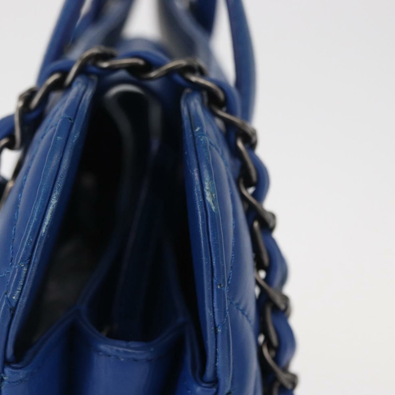 【日本直送】香奈兒 (CHANEL) Matelasse 手袋，羊皮材質，雙肩背帶，藍色，CC 標誌，正品編號 157282SAM-4