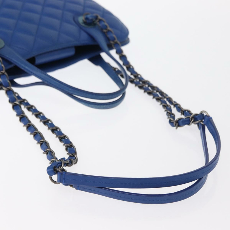 【日本直送】香奈兒 (CHANEL) Matelasse 手袋，羊皮材質，雙肩背帶，藍色，CC 標誌，正品編號 157282SAM-8