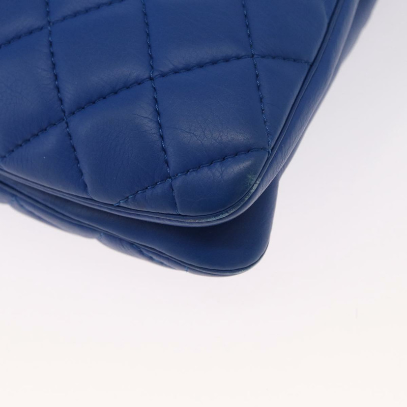 【日本直送】香奈兒 (CHANEL) Matelasse 手袋，羊皮材質，雙肩背帶，藍色，CC 標誌，正品編號 157282SAM-16