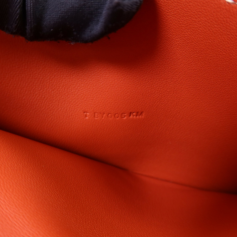 HERMES Swift皮革Dogon銀扣錢包Orange-7