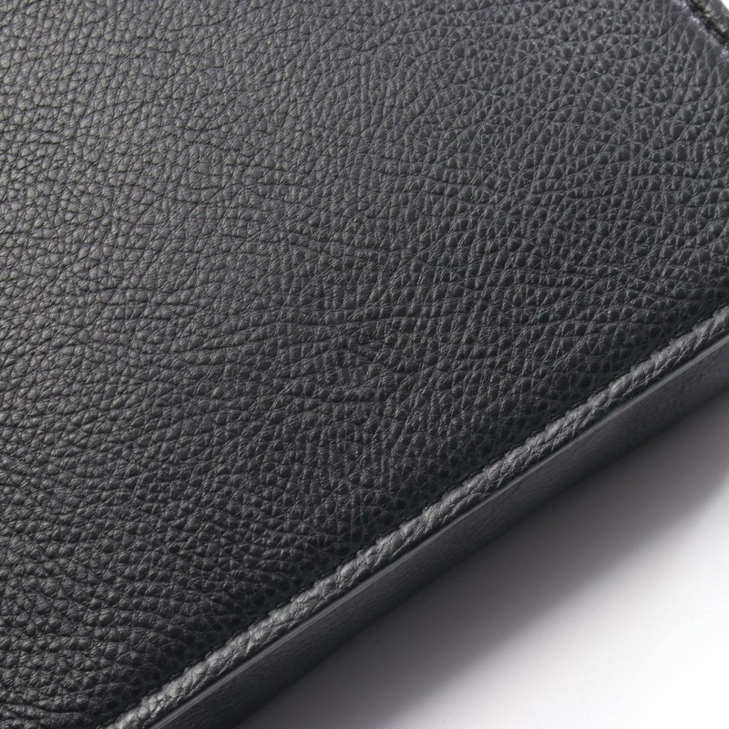 香奈兒 (CHANEL) Matelasse CC 迷你服務員鏈肩挎包，黑色皮革，銀色五金，二手-6