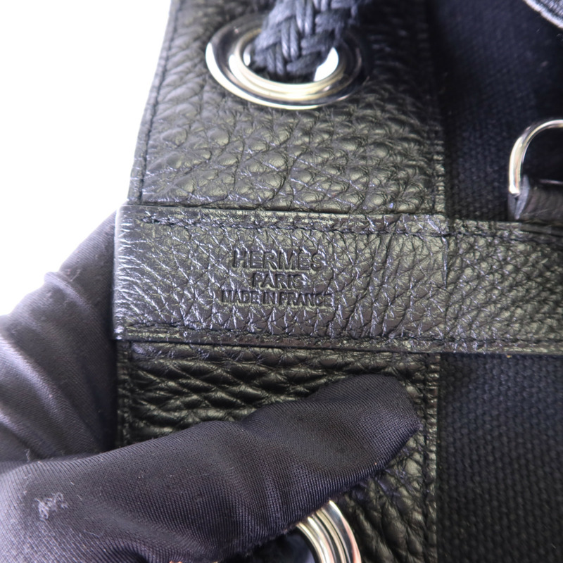 HERMES 帆布Babord背包Noir-6