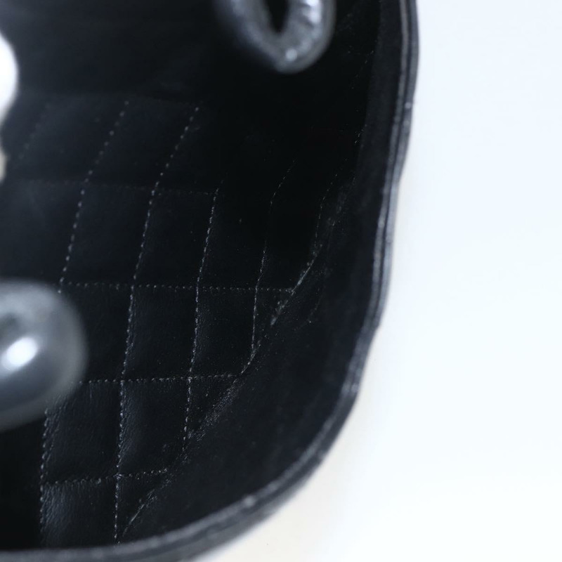 【日本直送】香奈兒 (CHANEL) Matelasse Cambon 系列手提包，小牛皮材質，黑色，銀色雙C標誌，貨號 157393SM-24