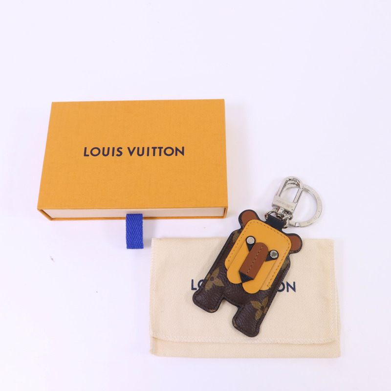 LOUIS VUITTON Monogram Porte Cle Animal Tiger掛飾-13