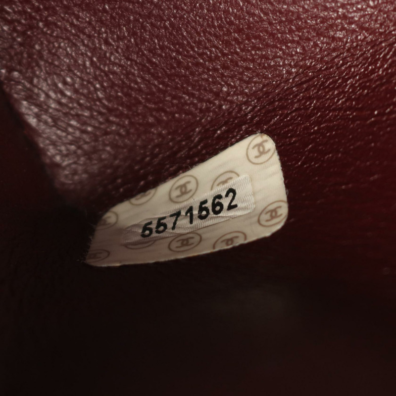 香奈兒 (CHANEL) 絎縫羊皮手提包 黑色金色五金 二手 女士 Coco CC-4