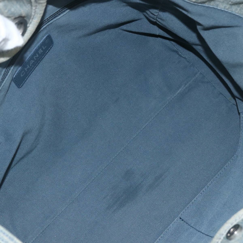 【日本直送】香奈兒鏈 Deauville 手提包 牛仔藍 CC Auth ka852V-9