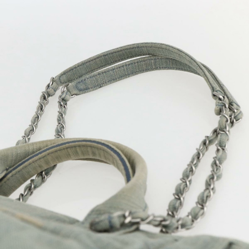 【日本直送】香奈兒鏈 Deauville 手提包 牛仔藍 CC Auth ka852V-13