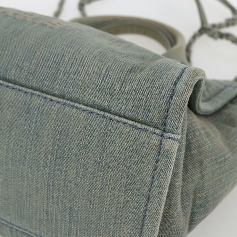 【日本直送】香奈兒鏈 Deauville 手提包 牛仔藍 CC Auth ka852V-14