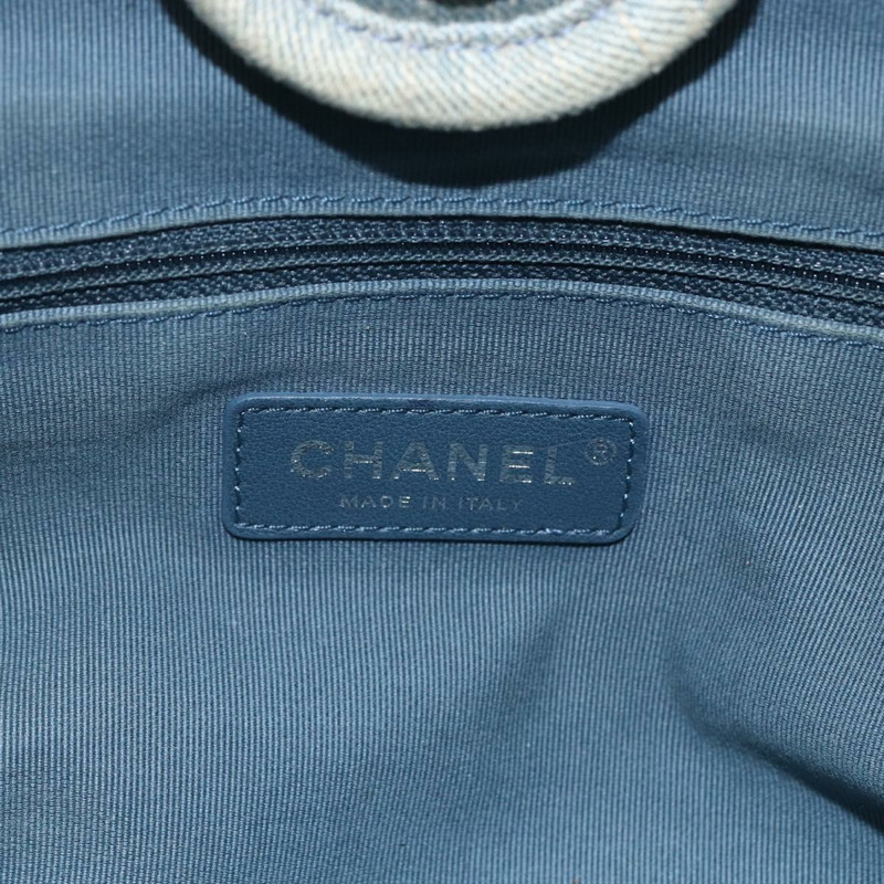 【日本直送】香奈兒鏈 Deauville 手提包 牛仔藍 CC Auth ka852V-18
