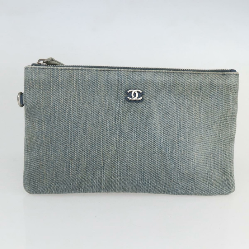 【日本直送】香奈兒鏈 Deauville 手提包 牛仔藍 CC Auth ka852V-24