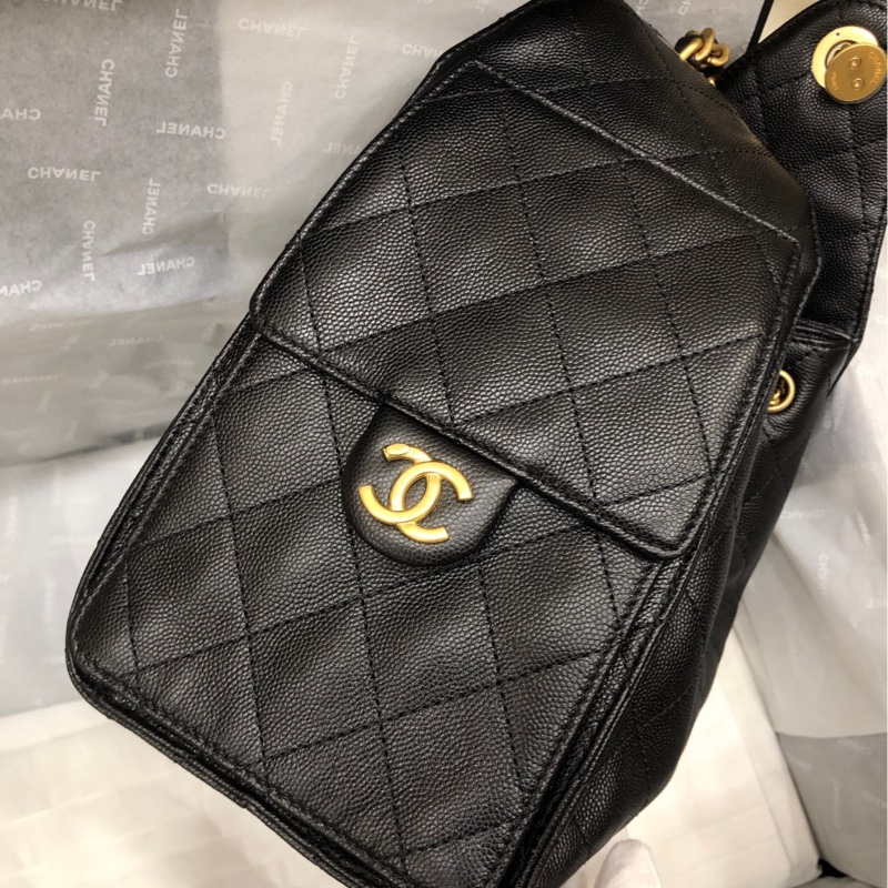 Chanel 香奈儿黑金荔枝牛 25bag Hobo 小号-4