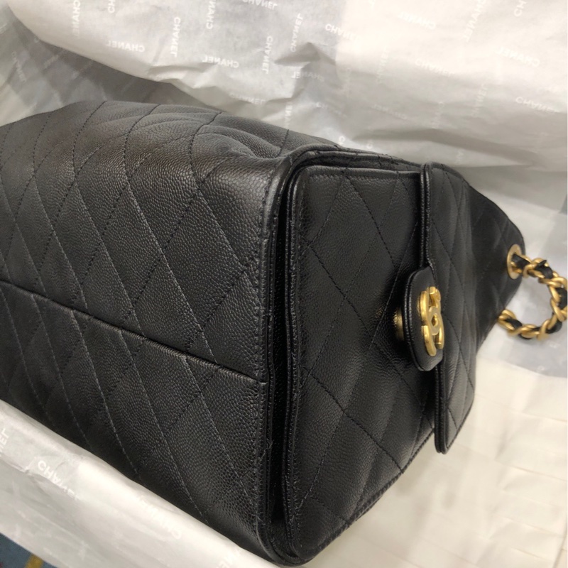 Chanel 香奈儿黑金荔枝牛 25bag Hobo 小号-5