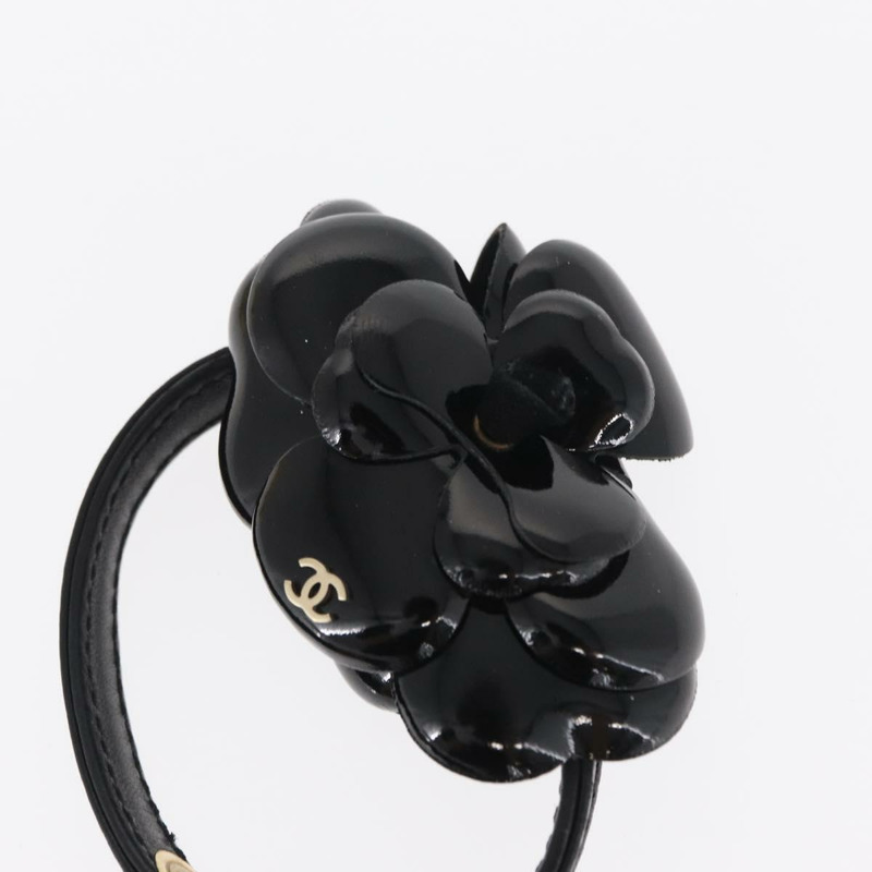 【日本直送】香奈兒山茶花手拿包，羊皮材質，黑色銀色雙C標誌，正品編號BA9202V-8