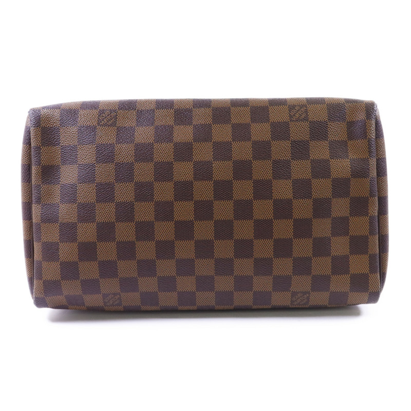 LOUIS VUITTON Damier Speedy 30金扣手挽袋-3