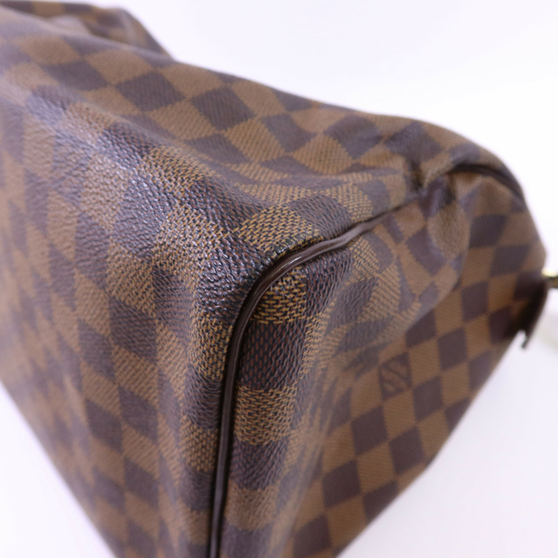 LOUIS VUITTON Damier Speedy 30金扣手挽袋-11