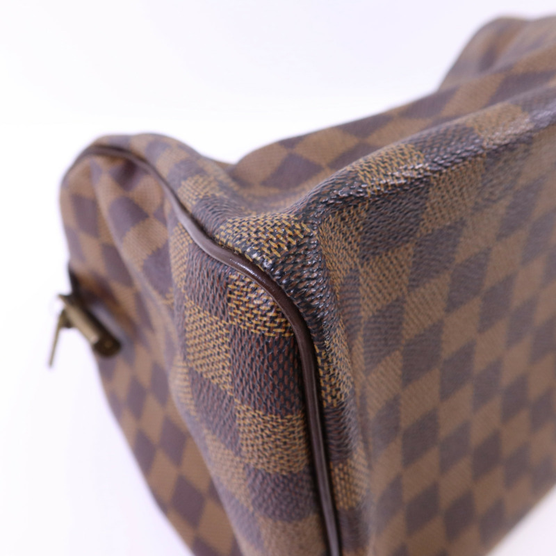 LOUIS VUITTON Damier Speedy 30金扣手挽袋-12