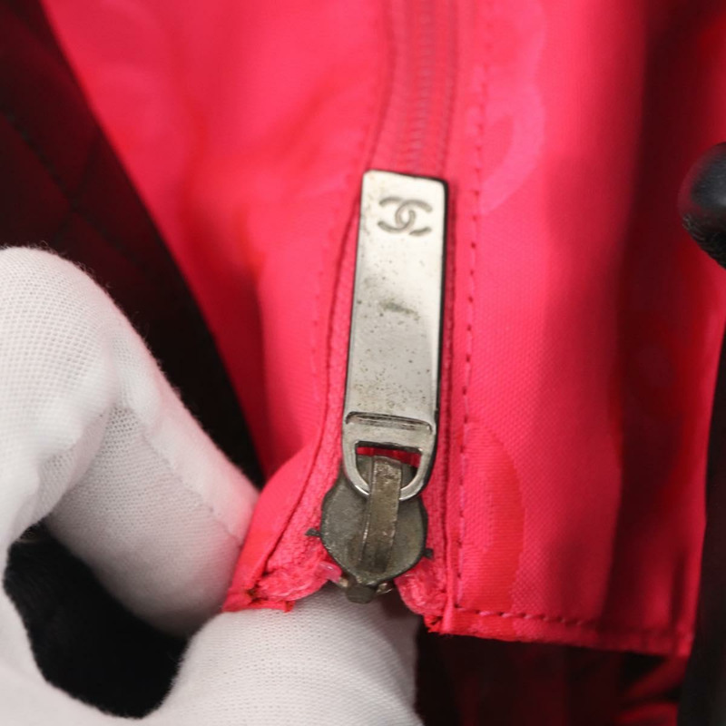 【日本直送】香奈兒 Cambon 系列黑色銀色雙C標誌手提包，正品編號 158676SAM-18