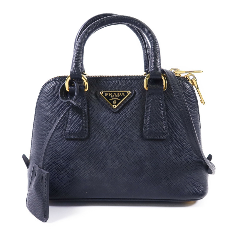 PRADA Saffiano皮革2 Way Shoulder金扣手挽肩背兩用袋-0