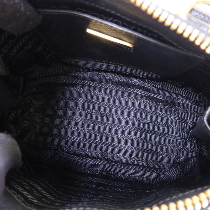 PRADA Saffiano皮革2 Way Shoulder金扣手挽肩背兩用袋-5