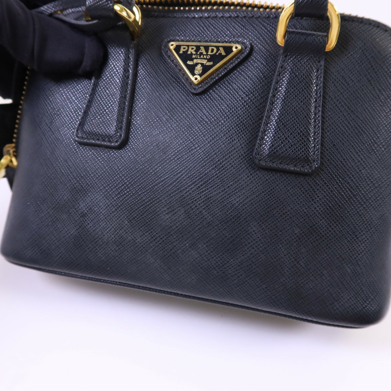 PRADA Saffiano皮革2 Way Shoulder金扣手挽肩背兩用袋-17