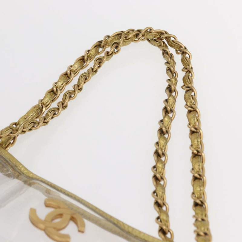 【日本直送】香奈兒鏈條手提包，透明乙烯基材質，CC標誌，正品編號157398V-13