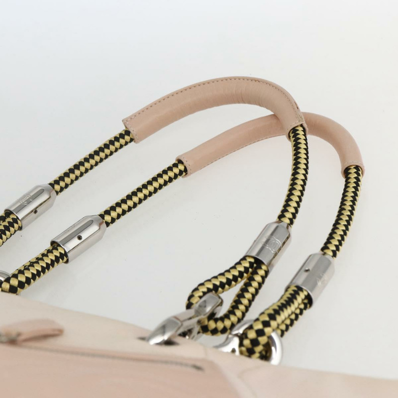 【日本直送】香奈兒帆布托特包 粉紅色 銀色 CC 標誌 Auth 157397V-7