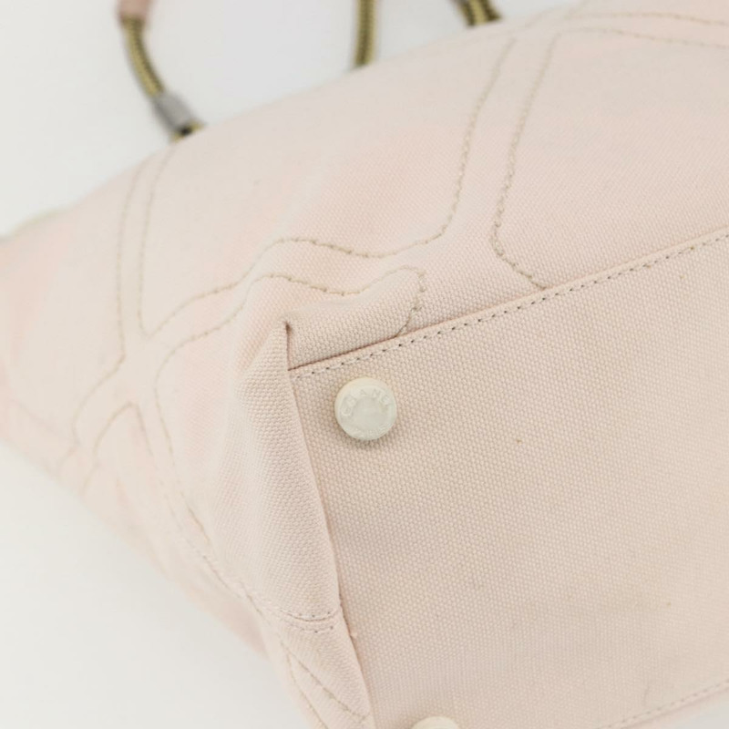 【日本直送】香奈兒帆布托特包 粉紅色 銀色 CC 標誌 Auth 157397V-13