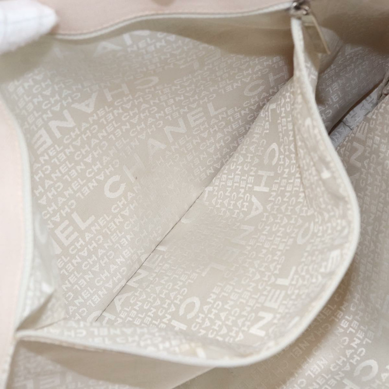 【日本直送】香奈兒帆布托特包 粉紅色 銀色 CC 標誌 Auth 157397V-20