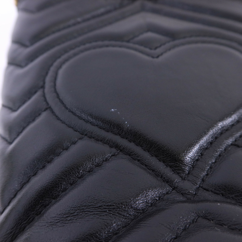 GUCCI 皮革GG Marmont Bucket金扣鏈帶肩背袋-14